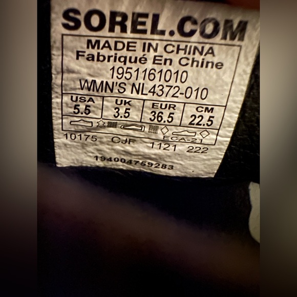 Sorel Joan of Arctic Wedge III Women's 5.5 Zip ankle/Chelsea Boot Black leather - Picture 9 of 9